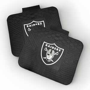 Las Vegas Raiders Car Truck Floor Mats NFL Black Utility FANMATS New